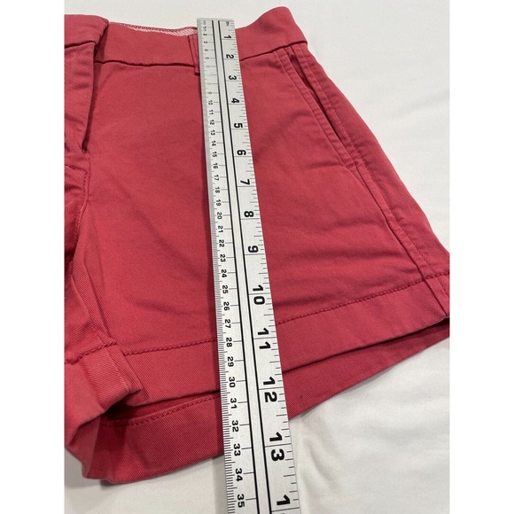 Lot of 2 J.CREW Women's Chino Shorts Size 00 Pink Olive Green Classic Casual - Picture 10 of 16